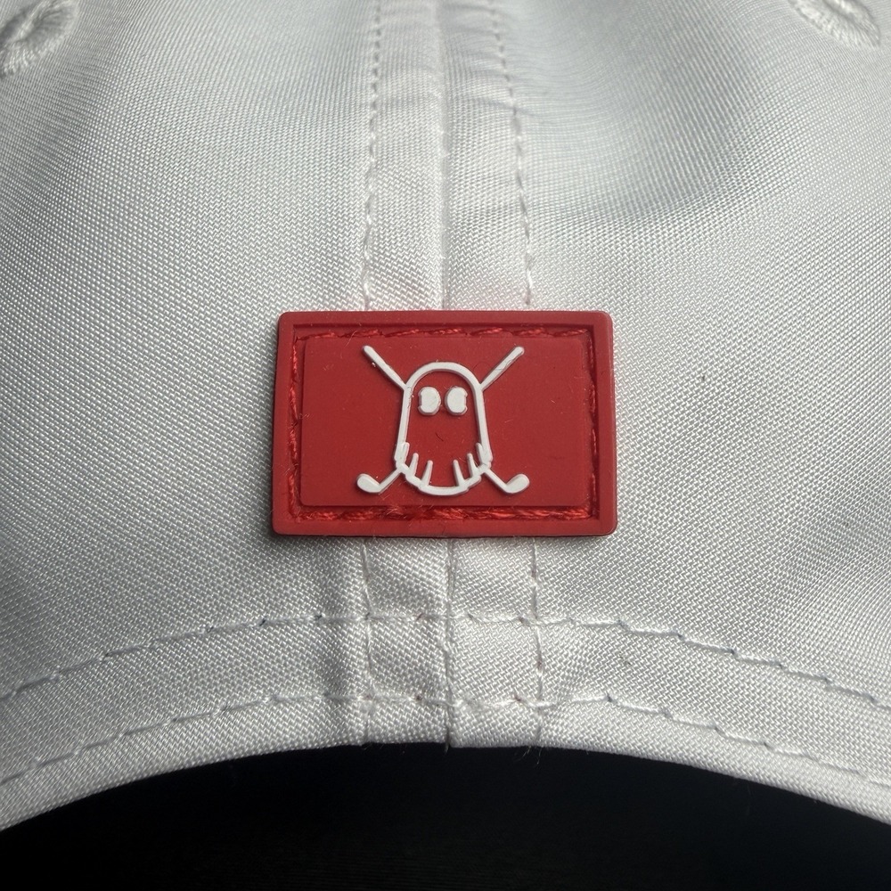 Ghost Golf Retro Golfer Snapback Hat White OSFM Rope Flat Bill Golf Cap - Picture 9 of 16